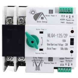 Solarmi NLQ4-125/2P, automatický přepínač sítí - napájení 2P 230V 20A pro FVE