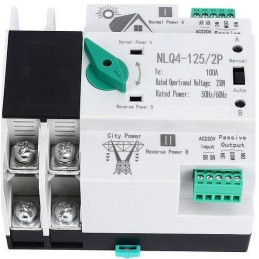 Solarmi NLQ4-125/2P, automatický přepínač sítí - napájení 2P 230V 20A pro FVE