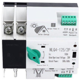 Solarmi NLQ4-125/2P, automatický přepínač sítí - napájení 2P 230V 20A pro FVE