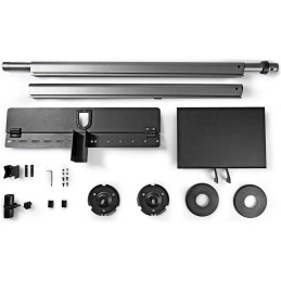 ROZBALENÉ - NEDIS držák/stojan na TV/ 37 - 70"/ nosnost 30 kg/ otočný/ nastavitelné výšky/ Full motion/ ocel/ černo-stříb...