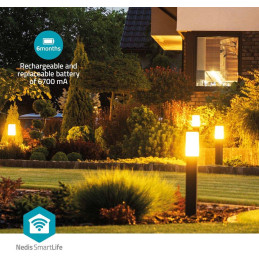 NEDIS IP kamera/ venkovní/ IP65/ Wi-Fi/ 3Mpix/ 1296p/ dobíjecí/ reflektor/ detekce pohybu/ noční vidění 10m/ černá