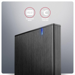 AXAGON hliníkový box pro 2,5" SATA SSD/HDD / EE25-XA6C / USB-C 3.2 Gen 1 / kabel 50cm