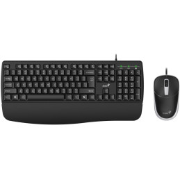 GENIUS KM-123/ Drátový set/ Ergo předložka/ Copilot/ USB/ černá/ CZ+SK layout