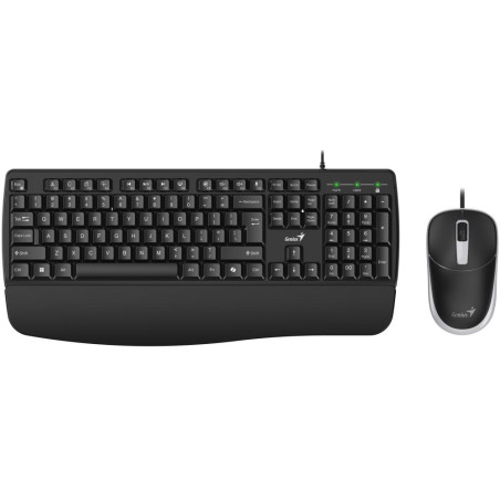 GENIUS KM-123/ Drátový set/ Ergo předložka/ Copilot/ USB/ černá/ CZ+SK layout