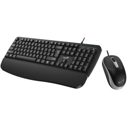 GENIUS KM-123/ Drátový set/ Ergo předložka/ Copilot/ USB/ černá/ CZ+SK layout