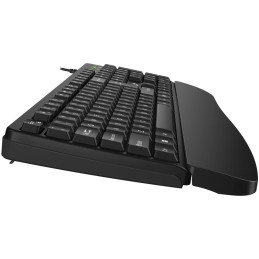 GENIUS KM-123/ Drátový set/ Ergo předložka/ Copilot/ USB/ černá/ CZ+SK layout