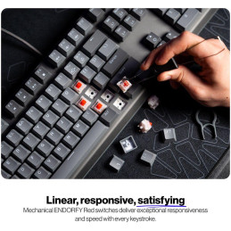 Endorfy mechanická klávesnice Thock V2 / drátová / ARGB /  red sw. / USB / num. kl. / US layout