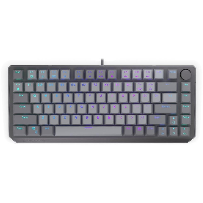 Endorfy mechanická klávesnice Thock V2 75% / drátová / ARGB /  red sw. / USB / zmenšená / US layout