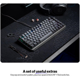 Endorfy mechanická klávesnice Thock V2 75% / drátová / ARGB /  red sw. / USB / zmenšená / US layout