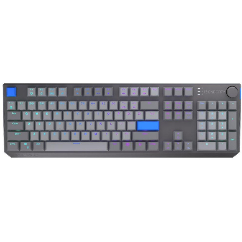 Endorfy mechanická klávesnice Thock V2 / bezdrátová / ARGB /  yellow sw. / USB / num. kl. / US layout