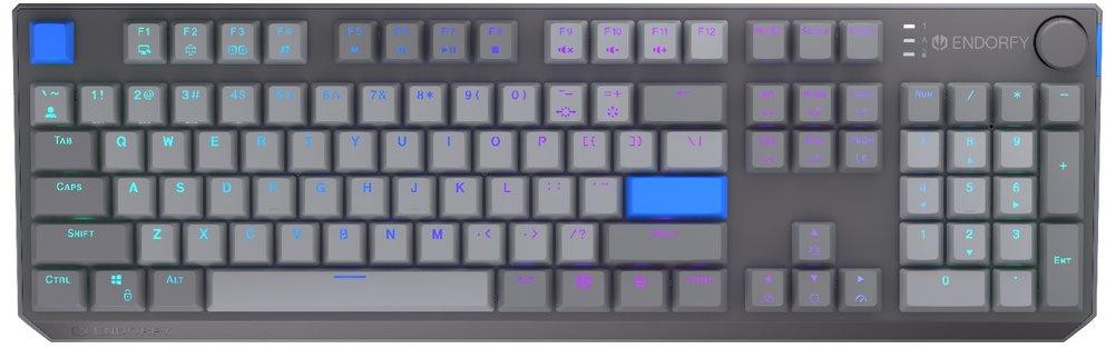 Endorfy mechanická klávesnica Thock V2 / bezdrôtová / ARGB / yellow sw. / USB / num. kl. / US layout