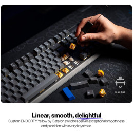 Endorfy mechanická klávesnice Thock V2 / bezdrátová / ARGB /  yellow sw. / USB / num. kl. / US layout