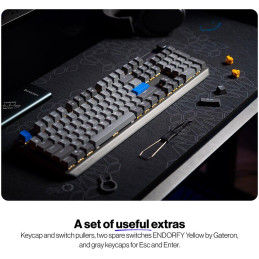 Endorfy mechanická klávesnice Thock V2 / bezdrátová / ARGB /  yellow sw. / USB / num. kl. / US layout