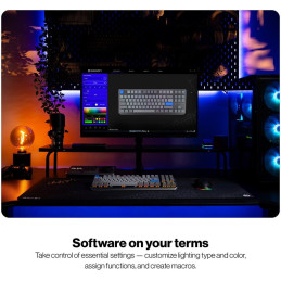 Endorfy mechanická klávesnice Thock V2 TKL / bezdrátová / ARGB /  yellow sw. / USB / US layout