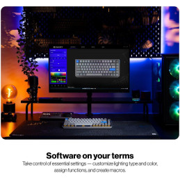 Endorfy mechanická klávesnice Thock V2 75% / bezdrátová / ARGB /  yellow sw. / USB / zmenšená / US layout