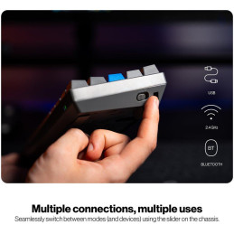 Endorfy mechanická klávesnice Thock V2 Compact / bezdrátová / ARGB /  yellow sw. / USB / kompaktní / US layout