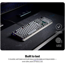 Endorfy mechanická klávesnice Thock V2 / drátová / ARGB /  red sw. / USB / num. kl. / CZ/SK layout