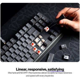 Endorfy mechanická klávesnice Thock V2 TKL / drátová / ARGB /  red sw. / USB / CZ/SK layout