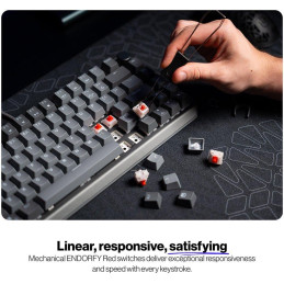 Endorfy mechanická klávesnice Thock V2 75% / drátová / ARGB /  red sw. / USB / zmenšená / CZ/SK layout