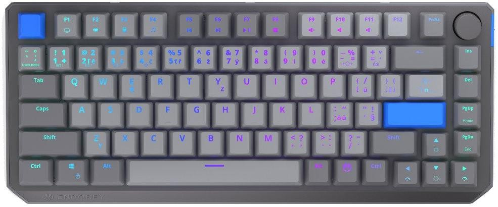 Endorfy mechanická klávesnica Thock V2 75% / bezdrôtová / ARGB / yellow sw. / USB / zmenšená / CZ/SK layout