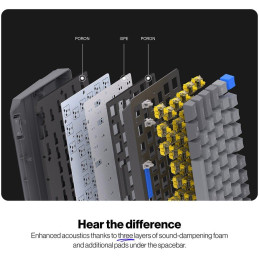 Endorfy mechanická klávesnice Thock V2 75% / bezdrátová / ARGB /  yellow sw. / USB / zmenšená / CZ/SK layout
