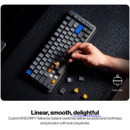 Endorfy mechanická klávesnice Thock V2 75% / bezdrátová / ARGB /  yellow sw. / USB / zmenšená / CZ/SK layout