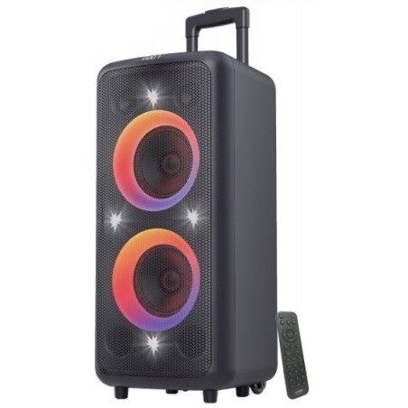 FENDA F&D párty repro PA300/ trolejové/ 100W/ BT/ USB/ FM rádio/ optický vstup/ bezdrát. mikrofon/ dálkové ovládání