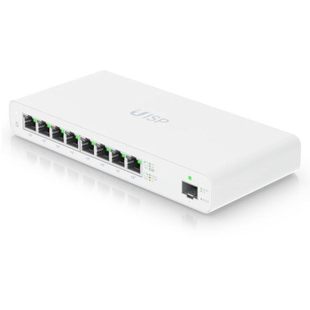 POUŽITÉ - ROZBALENÉ - Ubiquiti UISP Switch - 8x Gbit RJ45 port, 1x SFP port, 8x PoE Out 27V, fanless - Výprodej