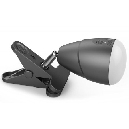 IMMAX LED lampička KLIP/ 5W/ 140lm/ 4000K/ DC 3,7V/ 5V/ IP20/ USB/ černá