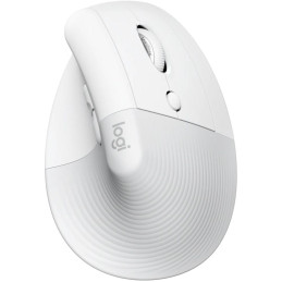 Logitech Lift for Mac Vertical Ergonomic Mouse - White   Vertikální myš, optická, 6 tlačítek, bezdrátová, Bluetooth