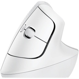 Logitech Lift for Mac Vertical Ergonomic Mouse - White   Vertikální myš, optická, 6 tlačítek, bezdrátová, Bluetooth