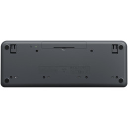 Logitech klávesnice K250/ Kompaktní/ Bezdrátová/ 2.4GHz/ USB přijímač/ Bluetooth/ CZ/ Černá