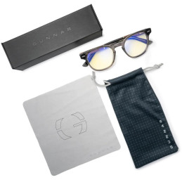 GUNNAR kancelářske/herní brýle  TIOGA GRAY CRYSTAL/WALNUT jantarová skla MINERAL BLF 65 GUNNAR focus