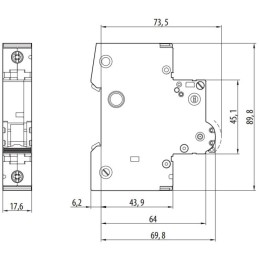Solarmi AC/DC jistič 2A OEZ LTE-2B-1, 6kA, 41874, tř. B, DC odpojovač
