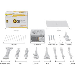 SEASONIC zdroj Core GX-750 bílý / 750W / ATX3.1 / 120mm fan / modulární / 80PLUS Gold