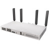MikroTik Switch/Router CRS418-8P-8G-2S+RM, 5 + 2,4 GHz Wi-Fi 6 4x4 MIMO, 8x GbE, 8x GbE PoE+ (150 W), 2x SFP+, USB 3, L5