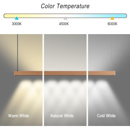 IMMAX NEO MADEIRA SMART lineár osvětlení, dřevo dub, 122cm, Wi-Fi, TUYA