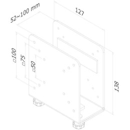 Neomounts  THINCLIENT-20 / Thin Client Holder (assembly on VESA 75/100) / Black
