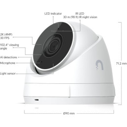 Ubiquiti UniFi Network Video Recorder Instant Kit - Sada 1x UniFi NVR Instant, 4x G5 Turret Ultra, 1x 3.5" HDD (1TB)
