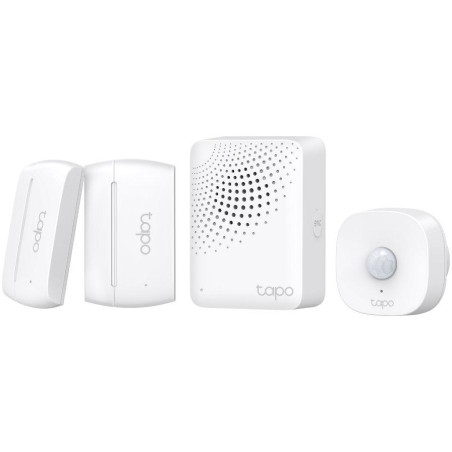 TP-Link Tapo T30 KIT, 1×Tapo T100, 2×Tapo T110, 1×Tapo H100, pohybový senzor, dveřní senzor, hub se zvonkem