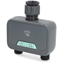 NEDIS chytrý zavlažovací systém/ regulátor průtoku vody/ Bluetooth/ rozsah 3 - 50 °C/ IP54/ Android/ iOS/ šedý