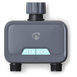 NEDIS chytrý zavlažovací systém/ regulátor průtoku vody/ Bluetooth/ rozsah 3 - 50 °C/ IP54/ Android/ iOS/ šedý