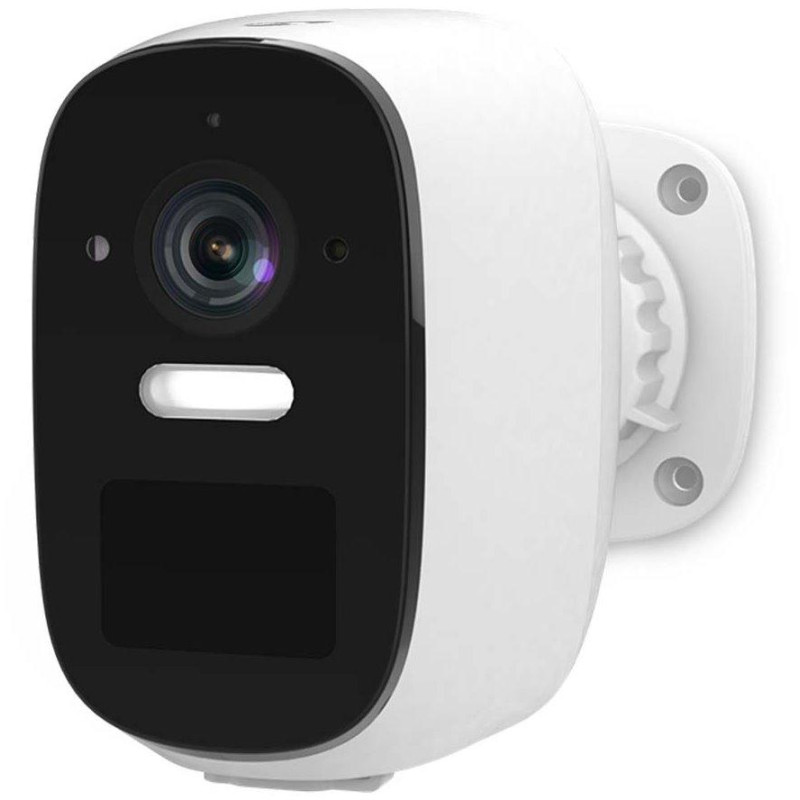 NEDIS IP kamera/ venkovní/ IP66/ Wi-Fi/ 4Mpix/ 1440p/ dobíjecí/ reflektor/ detekce pohybu/ noční vidění 8m/ bílá