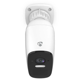 NEDIS IP kamera/ venkovní/ IP66/ Wi-Fi/ 4Mpix/ 1440p/ dobíjecí/ reflektor/ detekce pohybu/ noční vidění 8m/ bílá