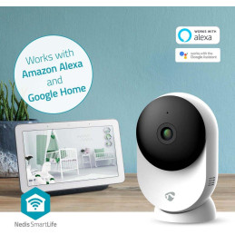 NEDIS IP kamera/ vnitřní/ Wi-Fi/ 3Mpix/ 1296p/ Onvif/ detekce pohybu/ noční vidění 10m/ bílá
