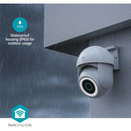 NEDIS IP kamera/ venkovní/ IP65/ Wi-Fi/ 3Mpix/ 1296p/ reflektor/ Onvif/ detekce pohybu/ noční vidění 10m/ bílá