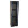 XtendLan 47U/600x1000 rackmount, black, glass door, perforated back