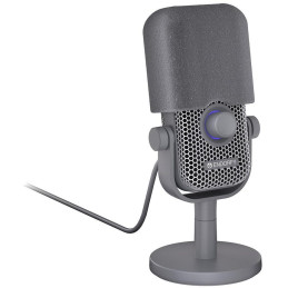 Endorfy mikrofon Solum Voice S / drátový / pop-up filtr / RGB podsvícení / USB-C / šedý