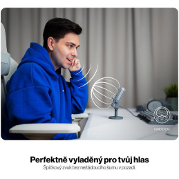 Endorfy mikrofon Solum Voice S / drátový / pop-up filtr / RGB podsvícení / USB-C / šedý