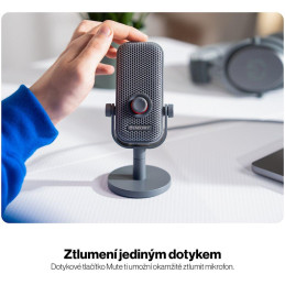Endorfy mikrofon Solum Voice S / drátový / pop-up filtr / RGB podsvícení / USB-C / šedý